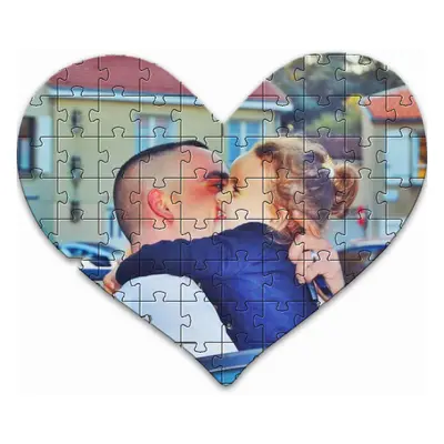 Puzzle coeur personnalisable avec votre photo et message