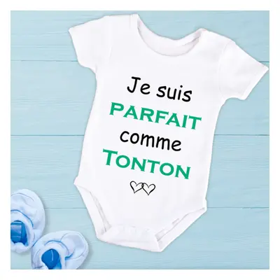 Body bébé ou tee-shirt personnalisable Je suis parfait comme