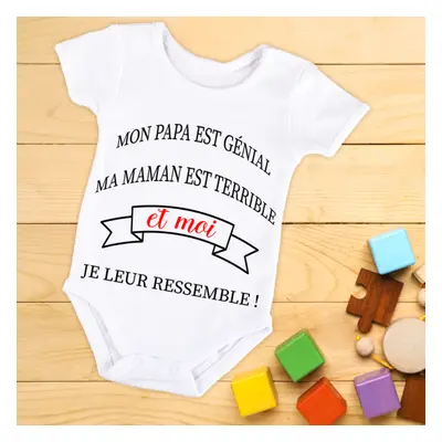 Body bébé ou tee-shirt personnalisé Je leur ressemble