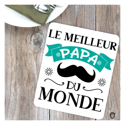 Dessous de plat personnalisé meilleur papa du monde