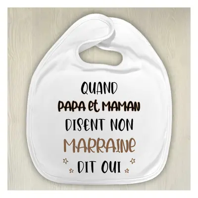 Bavoir bébé personnalisable Quand papa et maman