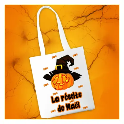 Tote bag personnalisable Halloween modèle citrouille