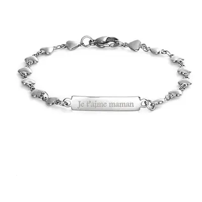 Bracelet coeur femme gravé