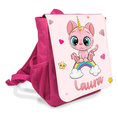 Sac à dos personnalisé enfant modèle chaton rose