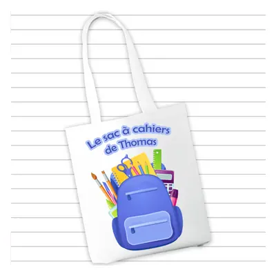 Sac à cahiers personnalisable avec message