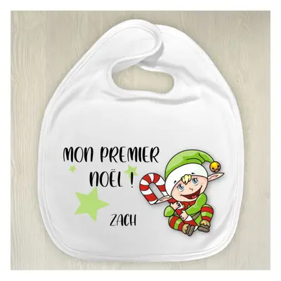 Bavoir Noël personnalisable modèle lutin