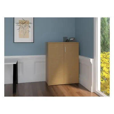 Armoire mi-haute portes battantes L90xH120 en mélaminé