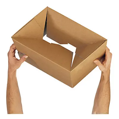 Caisse carton à fond automatique et à hauteur variable - 430 x 305 x 250/325 mm