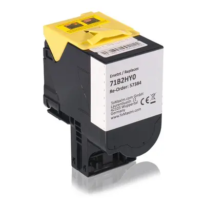 Alternative à Lexmark 71B2HY0 Cartouche toner, jaune