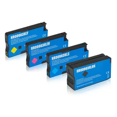 Multipack compatible avec HP 3YP35AE / 963XL contient 4x Cartouche d&#039;encre