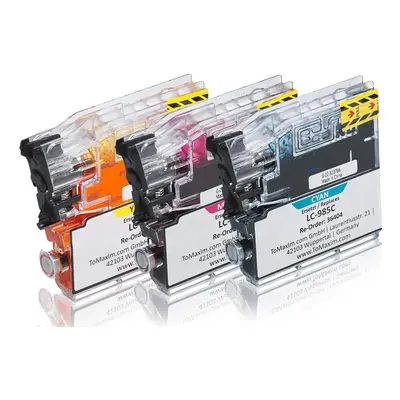 Multipack compatible avec Brother LC-985RBWBP contient 3x Cartouche d&#039;encre