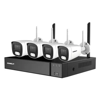 Kit vidéosurveillance wifi 4 Caméras/1 NVR WIKIT004S05NAFR