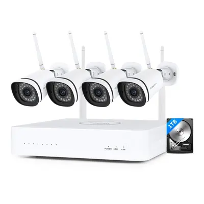 Kit vidéosurveillance Wifi NVR 4 caméras