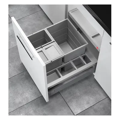 Poubelle de cuisine encastrable pour meuble coulissant 34L Hailo Separato K 500