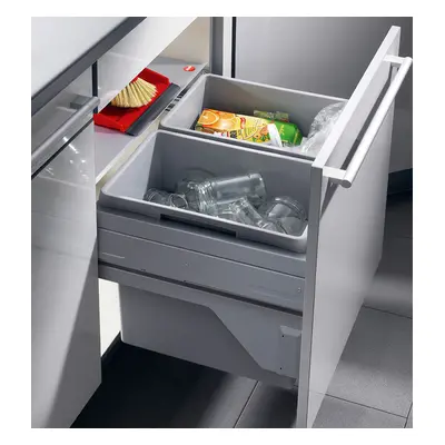 Poubelle de cuisine tri sélectif 2 bacs encastrable 60L (30+30) Hailo Euro Cargo S