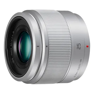 LUMIX H-H025E - Objectif 25 mm f/1,7-22 ASPH pour Micro-Four-Thirds, argent