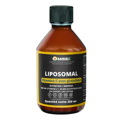 Vitamine C liposomique avec glutathion - 250ml | SANUSq Health