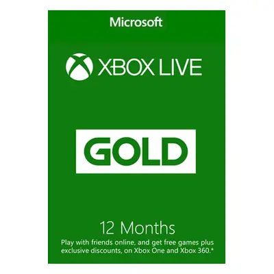 12 mois d'abonnement Xbox Live Gold - (EU)