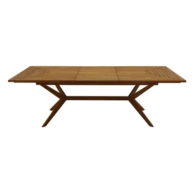 Table de jardin extensible rallonges intégrées en bois massif L180-240 cm SANTO