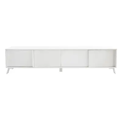 Meuble TV design finition blanc brillant L205 cm NEMA