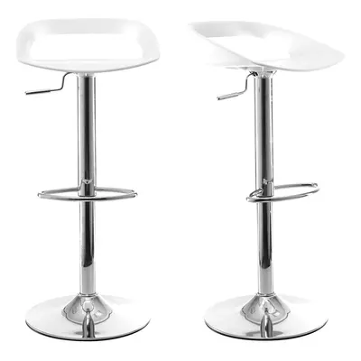 Tabourets de bar design blanc (lot de 2) PHENIX