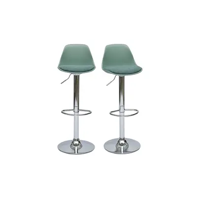 Tabourets de bar design vert de gris (lot de 2) STEEVY