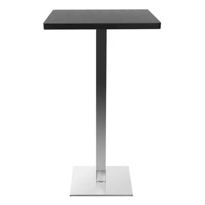 Table de bar design carrée noire L60 cm JORY