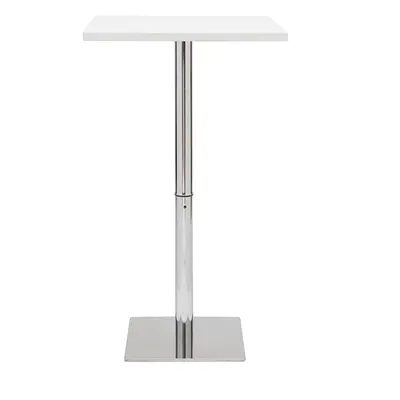 Table de bar design carrée blanche L60 cm JACK