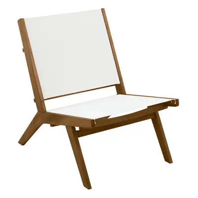 Fauteuil lounge de jardin en bois massif MALIBU