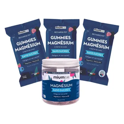 Cure gummies magnésium - Fruits rouges - Sans sucres - 3 mois