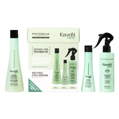 Kit revitalisant - Keratin Curly - Cheveux bouclés - 3 produits