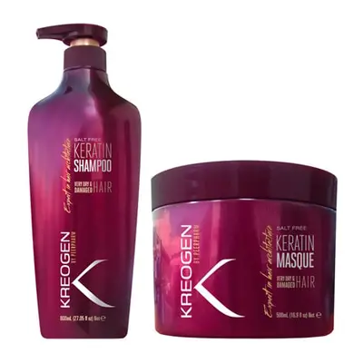 Duo nourrissant - Shampoing & masque - Kératine - Cheveux secs & abîmés