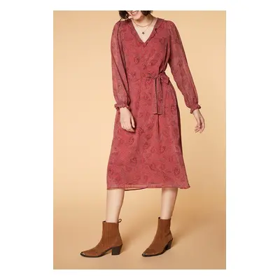 Robe midi  Rouge - One Step - IKKS