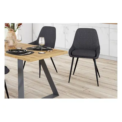 2 chaises Ornella - Gris foncé