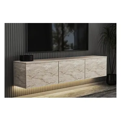 Meuble TV 3 abattants Neon Illuminated - Beige