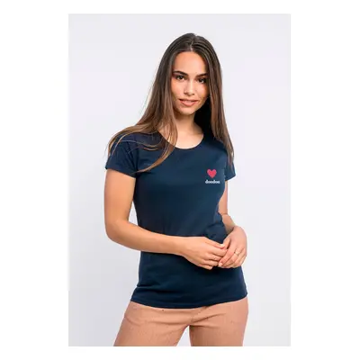 T-shirt en coton biologique Doudou cœur - Bleu marine