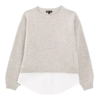 Pull trompe-l’œil - Gris chiné - IKKS Junior