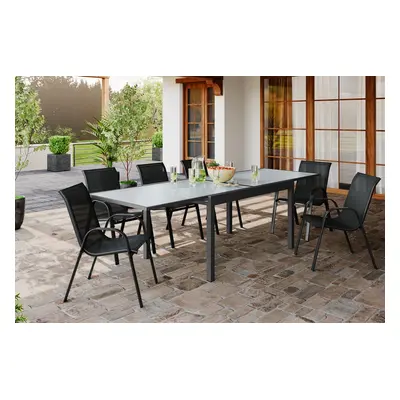 Table de jardin extensible -  Gris