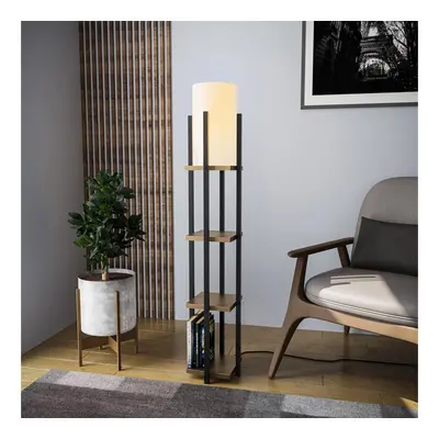 Lampadaire étagère Shelf Lamp - 8115 - Noir et doré