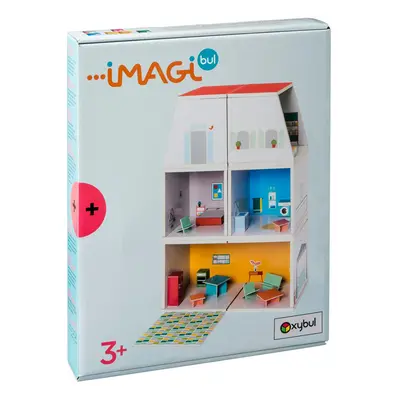 Maison de poupées modulable avec mobilier et stickers - Dès 3 ans