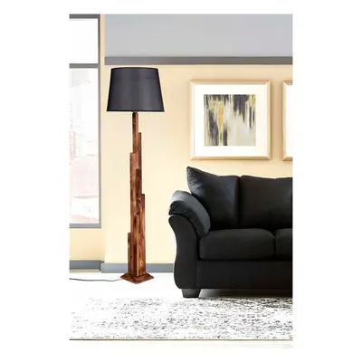 Lampadaire Pramit - Naturel et anthracite