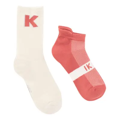 2 paires de chaussettes Blanc et rouge brique - IKKS Junior