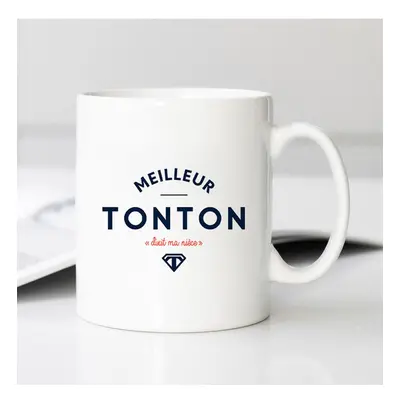 Mug en céramique Meilleur tonton - Blanc