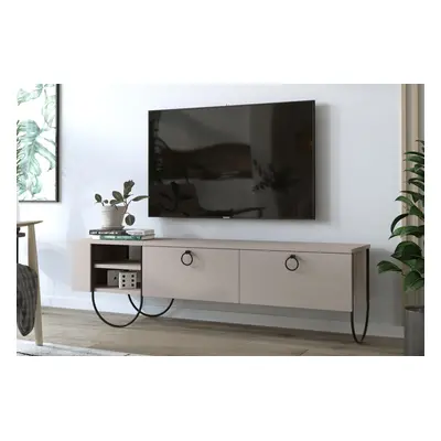 Meuble TV 2 abattants Taupe