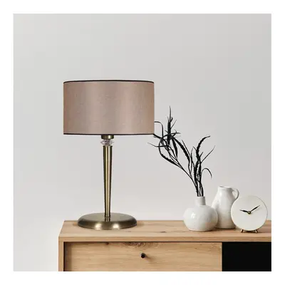 Lampe à poser Maya - Beige et bronze