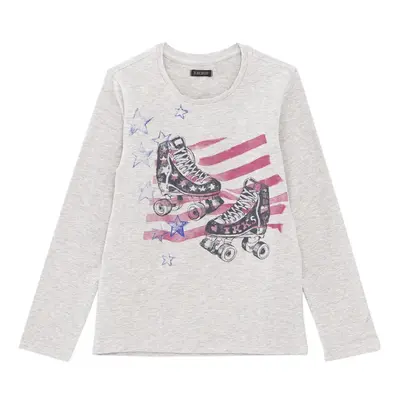 T-shirt en coton biologique - Gris clair chiné - IKKS Junior