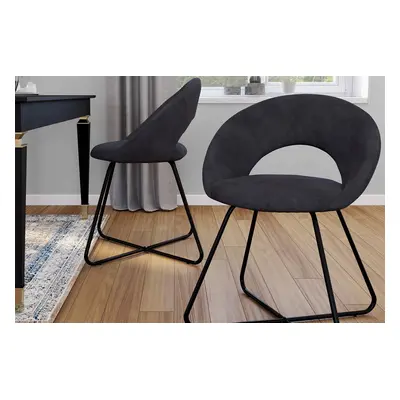 2 chaises Malone - Gris et noir