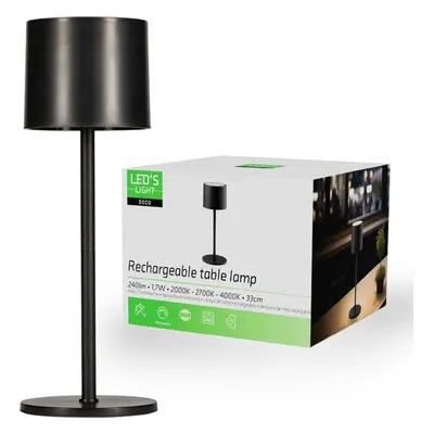 LED's Light Lampe de table à piles - rechargeable et sans fil - intérieur et extérieur - 3 coule