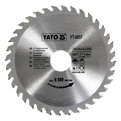 YATO Lame de scie circulaire Ø160 mm - 36 T - diamètre intérieur 30 mm