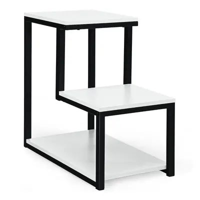 Coast Side Table Table de nuit industrielle pour le salon - 60 x 35 x 59,5 cm - Blanc